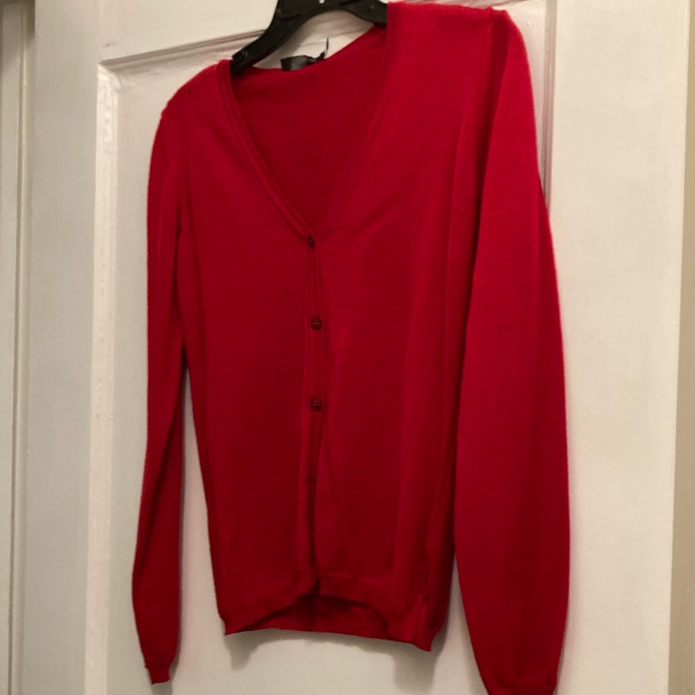 Calvin Klein Marino wool red cardigan